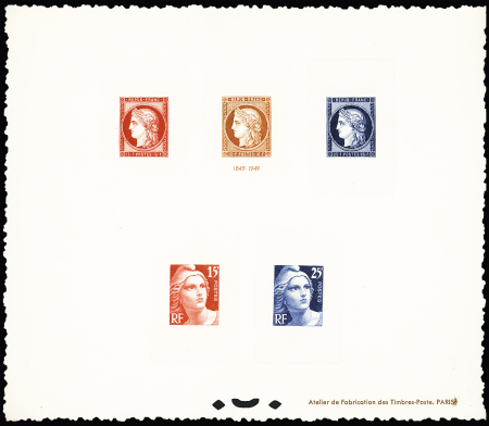 Centenaire du timbre-poste français 1849-1949, album