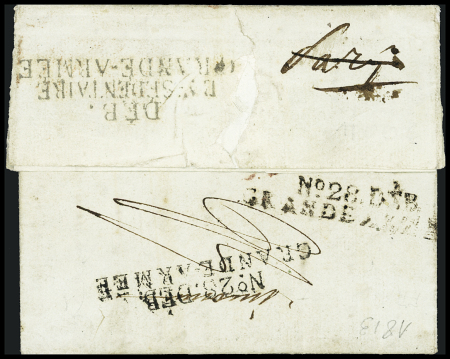 1813 Exceptionnel double déboursé : Lettre de Florence