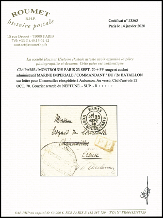 Courrier retardé du Neptune : Lettre écrite à Montrouge