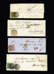 1860-1871, Group of 15 covers with various frankings