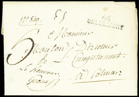 8. Juli 1808 - Courtelary nach Colmar - Faltbrief mit
