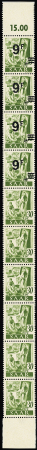 1947 SAAR I issue: The exceptional group of 60 stamps showing the proofs of the overprints 