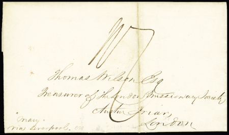 1835 (28 March) Folded entire letter from Demerara