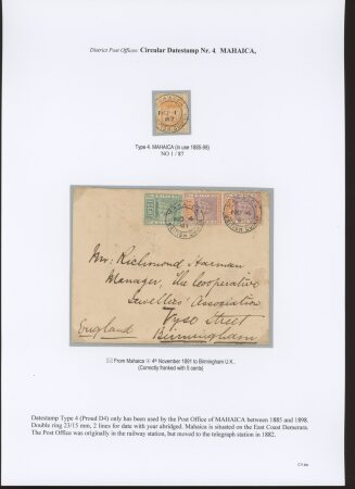 1880-1910, Specialised group on District Post Offices