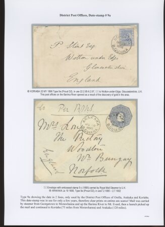 1880-1910, Specialised group on District Post Offices