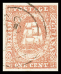 1c Bownish red, second stone, type B with line above