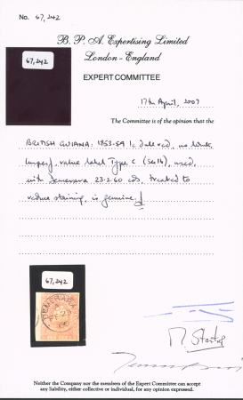 1c Dull red, second stone, type C, large margins all