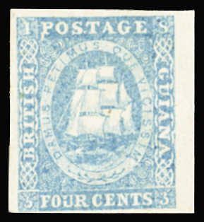 4c Blue, fresh colour, clear to very large margins,