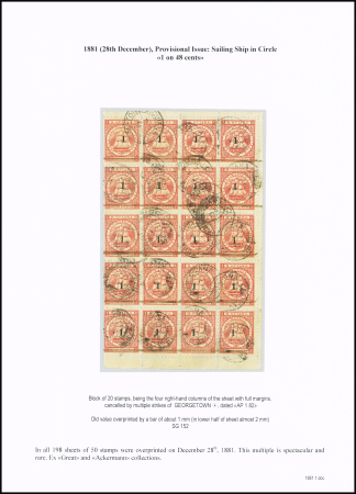 1878-81 Provisionals, two exhibition pages