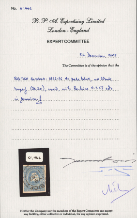 4c Pale blue, selection mounted on exhibition page