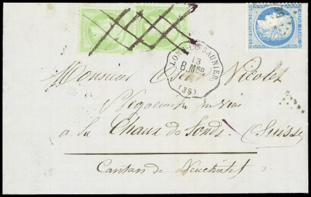 1871 Pli de Lons-Le-Saunier pour la Chaux-de-Fonds