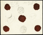 N°140, 3 pièces, OBL "Paris 9 R. Montaigne" (1912) sur lettre chargée par exprès pour Muret (Haute Garonne). RR et TB