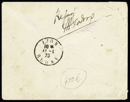 N°140, faux pour tromper la Poste OBL CAD "Tourette