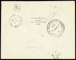 N°199, 4 pièces OBL CAD pneu "Paris 61 R.Legendre" (1927) sur pneu du 2ème échelon avec AR postal par n°140 + 199 OBL "AR" encadré (tarif du 1.5.26). Rare et TB