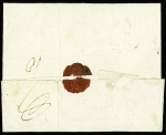 Marque avec cercle et fleur de lys "Port payé à Besançon" (L15 - 1748) sur lettre pour Nîmes, ind 26. RR