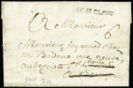 Lettre de Saint-Claude pour Besançon (1770) avec au verso MP "Debour de Besançon" (L n°18), ind 19. TB