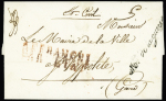 MP "Deb 24 St Hyppolite Le Doubs" (36 x 13mm - 1815 - améliore la date de 6 ans), ind 23, rare et TB