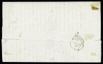 N°3 OL CADT15 "Montbéliard (24)" (4 janv 49) répété à côté sur lettre pour Besançon, certificat Robineau, pièce superbe