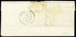 N°3 OBL grille + + T15 "St Wit (24)" (17 janv 1849) sur lettre pour Besançon (utilisation précoce de la grille des le 17 janv pour un petit bureau de direction de 4ème classe). TB