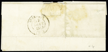 N°3 OBL grille + + T15 "St Wit (24)" (17 janv 1849) sur lettre pour Besançon (utilisation précoce de la grille des le 17 janv pour un petit bureau de direction de 4ème classe). TB