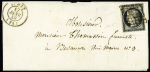 N°3 OBL grille + + T15 "St Wit (24)" (17 janv 1849) sur lettre pour Besançon (utilisation précoce de la grille des le 17 janv pour un petit bureau de direction de 4ème classe). TB