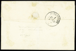 N°5, 40c orange, OBL grille + CAD T15 "Mouthe (24)" (1er mars 1850 - date précoce) sur lettre pour Pontarlier. TB