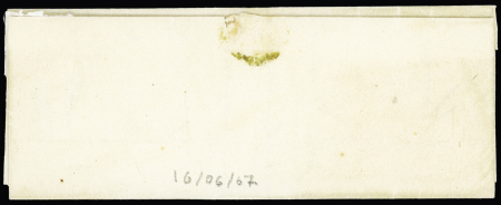 N°1, 10c bistre-jaune, OBL PC 2762 + T15 "Russey (24)" (1852) + boite rurale "K" non identifié sur lettre locale. TB