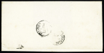 N°4 OBL PC 56 + cursive "24 Amancey" + T13 "Ornans (24)" (1852) sur lettre, certificat Pothion. TB