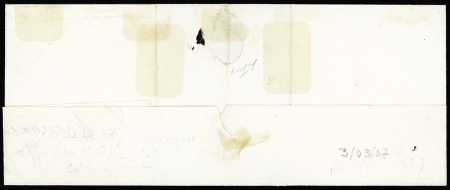 N°1 OBL PC 172 + T15 "Montbéliard (24)" + cursive "24 Audincourt" sur lettre locale. TB