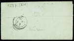 N°22 OBL GC 2964 + T15 "Pontarlier boite mobile" (1866) sur lettre. TB