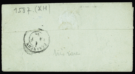 N°22 OBL GC 2964 + T15 "Pontarlier boite mobile" (1866) sur lettre. TB