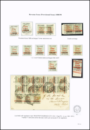1890-91Overprinted INLAND REVENUE mint and used selection