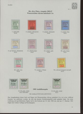 1889-1907 Key-plate issues specialised group with various