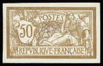 N°120a 50c brun et gris, non dentelé, neuf *, TB.