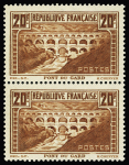 N°262f 20f Pont du Gard Types II et III se tenant