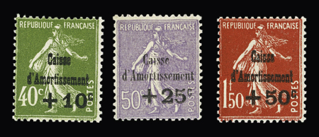 N°275 à 277, plus 277a, Caisse d'amortissement, neufs