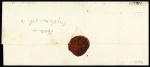 Cursive La Calle Algérie +T15 Bône 09 sept. 1852 +PC 3764 (Tiaret, Algérie) pour La Calle via Bône sur n°1 10c bistre Cérès, TB