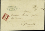 N°18 1f carmin Empire ND, un voisin, obl. PC 3710