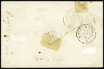 N°17A 80c carmin obl. PC 3710 +T15 Alger 1861 pour