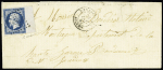 N°14 20c bleu bdf obl. PC 3734 (Skikda) +T15 Philippeville