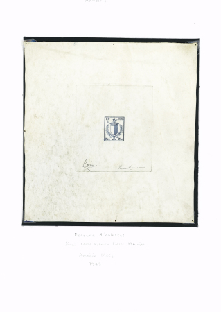 N°734 Armoiries de Metz, épreuve d'artiste sur papier