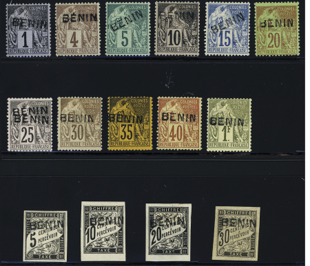 N°1, 3, 4, 5, 6, 7, 8b (double surcharge signé A.Brun),
