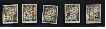 N°8 à 11 série complète + second n°8 avec surcharge grasse, neufs *, TB
