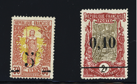 N°46 et 47 femme Bakalois surchargé, neufs *, TB