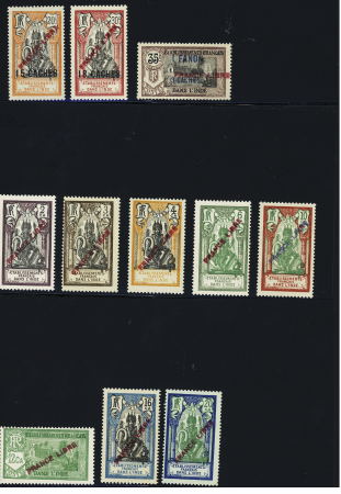 N°128 à 130 neufs **,  n°132 à 150, série complète (sauf n°139), neuf **, TB, n°128, 130, 134, 136 signés A. Brun