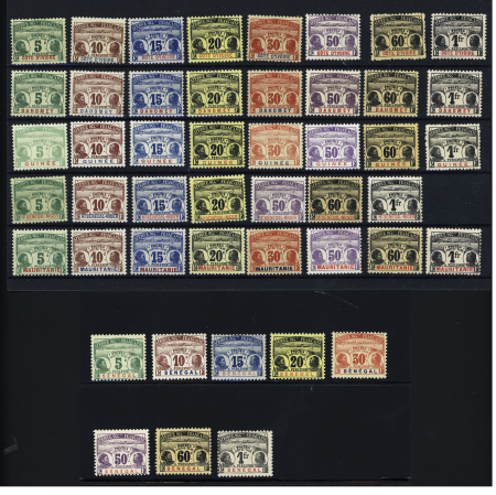 1906 Série Palmiers-Faidherbe-Ballay, Timbres taxe
