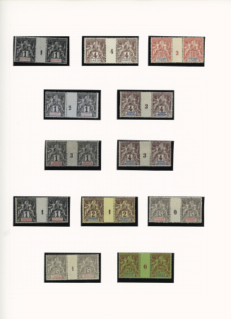 1892-1902, Collection de paire avec millésimes, type