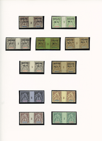 1892-1902, Collection de paire avec millésimes, type