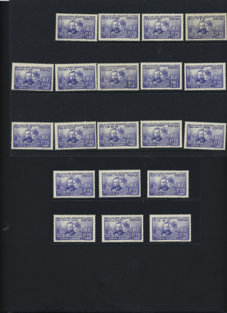 1938 Série Pierre et Marie Curie, les 21 pays, neufs