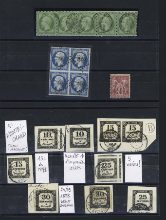 1599-1899, Sélection avec n°14A 20c bleu en bloc